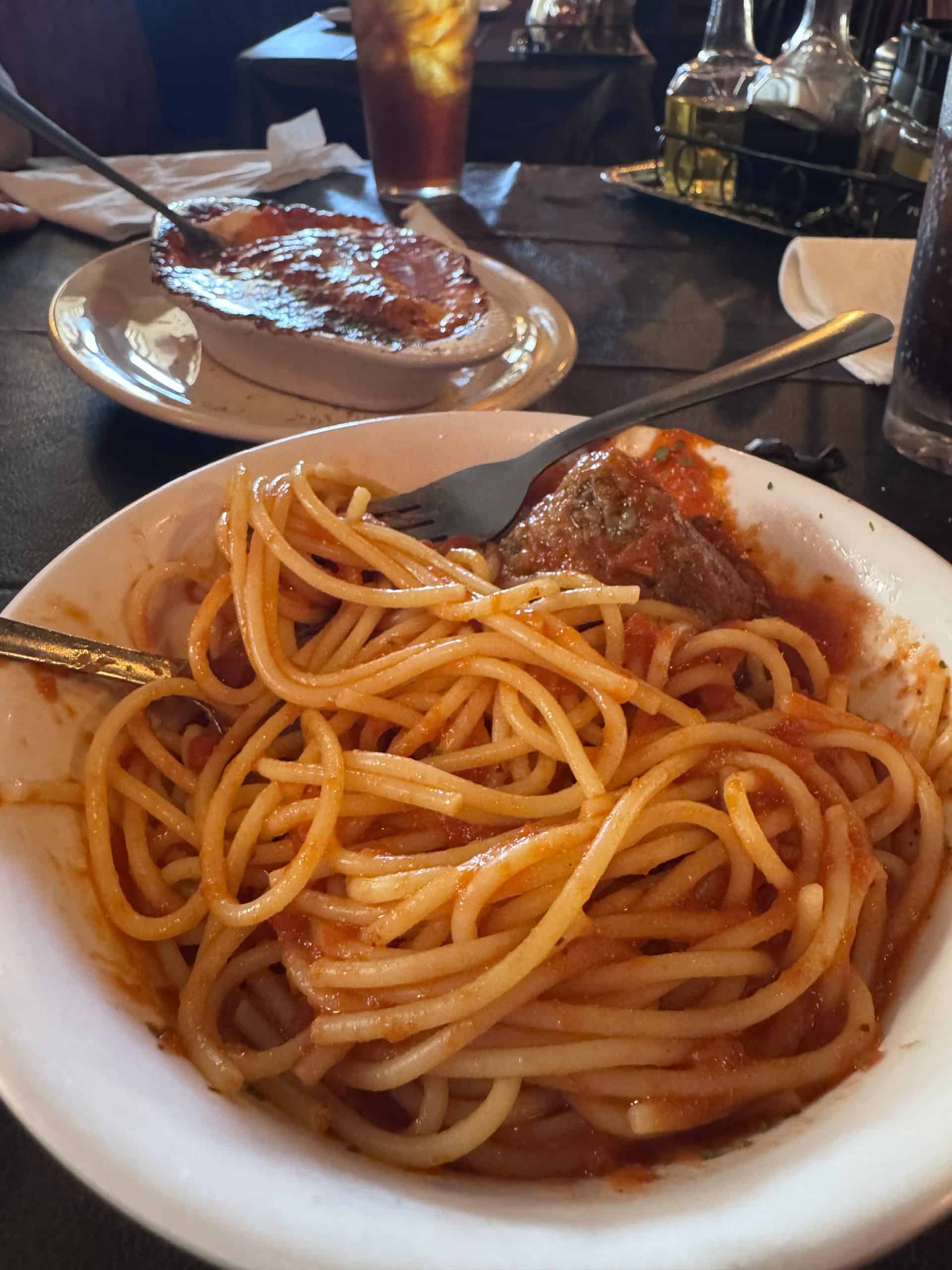 Spaghetti and Lasagna at Corleone's, Savannah GA
