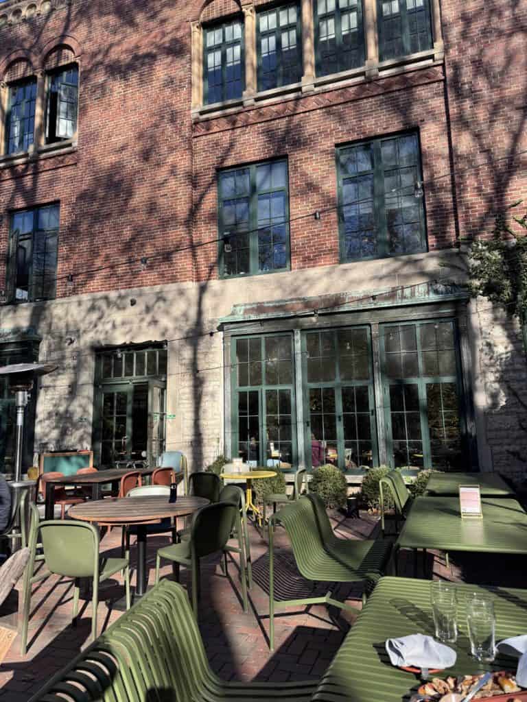 Understory Patio Looking at Rear of Building