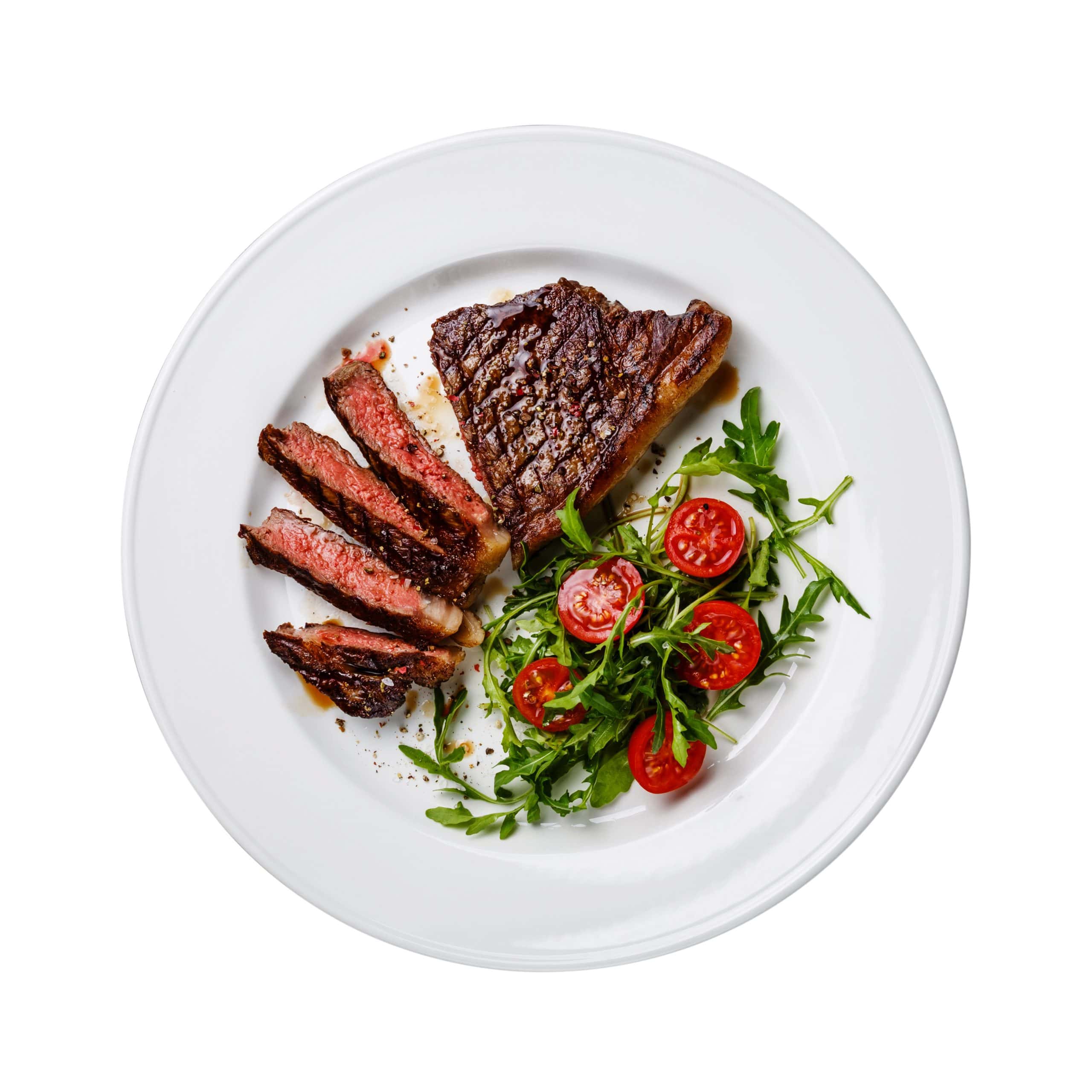 Steak with Arugula and Cherry Tomato Salad